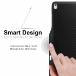 KHOMO iPad Pro Kalem Blmeli Klf (12.9 in)-Carbon Fiber