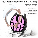 KIMILAR Galaxy Watch 6 44mm Bumper Klf-Rose Gold