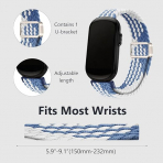  KONXISA Garmin CIRQA Uyumlu Naylon Kay��-Sky Blue