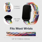  KONXISA Garmin CIRQA Uyumlu Naylon Kay��-Rinbow