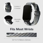  KONXISA Garmin CIRQA Uyumlu Naylon Kay��-Dark Chocolate