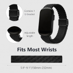  KONXISA Garmin CIRQA Uyumlu Naylon Kay��-Black