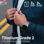 KORDIZ T01 Apple Watch Ultra 2. Nesil Kay -Natural Titanium 
