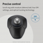 Kensington Orbit Kaydrma Halkal Kablosuz Uzay Grisi ztopu Mouse(K72675WW)