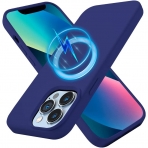 Kimguard Silikon Manyetik iPhone 12 Pro Max Klf-Dark Blue