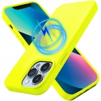 Kimguard Silikon Manyetik iPhone 13 Pro Max Klf-Yellow