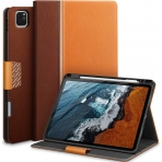 KingBlanc Deri iPad Pro Kalem Blmeli Klf (11 in)(4.Nesil)-Brown