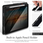 KingBlanc Deri iPad Pro Standl Klf (12.9 in)(6.Nesil)-Black