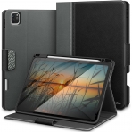 KingBlanc Deri iPad Pro Standl Klf (12.9 in)(6.Nesil)-Black