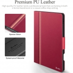 KingBlanc Deri iPad Pro Standl Klf (11 in)(4.Nesil)-Rose Red