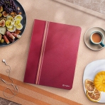 KingBlanc Deri iPad Pro Standl Klf (12.9 in)(6.Nesil)-Rose Red