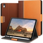 KingBlanc Deri iPad Standl Klf (10.9 in)(10.Nesil)-Brown