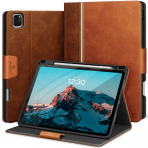 KingBlanc iPad Pro 13 �n� M5/M4 Uyumlu Deri K�l�f-Brown