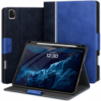 KingBlanc iPad Pro 13 �n� M5/M4 Uyumlu Deri K�l�f-Navy Blue