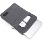 Kinmac Laptop Sleeve Kanvas anta (13-13.3 in)-Grey