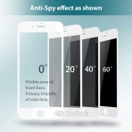Klearlook Apple iPhone 7 Privacy Serisi Temperli Cam Ekran Koruyucu (2 Adet)-Beyaz
