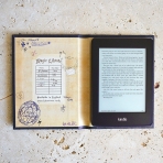 KleverCase Harry Potter Serisi Kindle Paperwhite Deri Klf-Hufflepuff