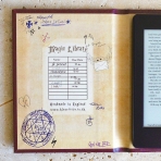 KleverCase Harry Potter Serisi Kindle Paperwhite Deri Klf-Hogwarts