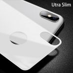 Kolpop iPhone X Arka Kapak Cam Ekran Koruyucu (Beyaz)