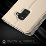 KuGi Galaxy A8 Plus Czdan Klf-Gold