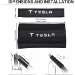 LANFAT Tesla Uyumlu Emniyet Kemeri Koruyucu Klf-Black