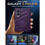 LEIAU Galaxy Z Fold 8 MagSafe Uyumlu �ift Standl� K�l�f-Purple