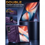 LEIAU Galaxy Z Fold 8 MagSafe Uyumlu �ift Standl� K�l�f-Purple