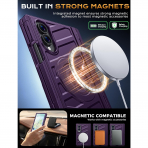 LEIAU Galaxy Z Fold 8 MagSafe Uyumlu �ift Standl� K�l�f-Purple