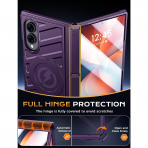 LEIAU Galaxy Z Fold 8 MagSafe Uyumlu �ift Standl� K�l�f-Purple