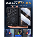 LEIAU Galaxy Z Fold 8 MagSafe Uyumlu �ift Standl� K�l�f-Black