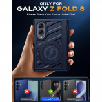 LEIAU Galaxy Z Fold 8 MagSafe Uyumlu �ift Standl� K�l�f-Blue
