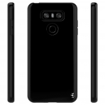 LK LG G6 Yumuak Deri Silikon Koruyucu Klf-Black