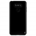 LK LG G6 Yumuak Deri Silikon Koruyucu Klf-Black