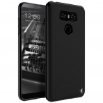 LK LG G6 Yumu�ak Deri Silikon Koruyucu K�l�f-Black