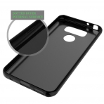 LK LG G6 Yumu�ak Deri Silikon Koruyucu K�l�f-Black