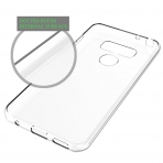 LK LG G6 Yumu�ak Deri Silikon Koruyucu K�l�f-Clear