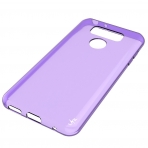 LK LG G6 Yumu�ak Deri Silikon Koruyucu K�l�f-Purple