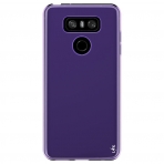 LK LG G6 Yumuak Deri Silikon Koruyucu Klf-Purple