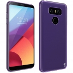 LK LG G6 Yumu�ak Deri Silikon Koruyucu K�l�f-Purple