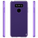 LK LG G6 Yumu�ak Deri Silikon Koruyucu K�l�f-Purple