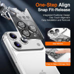 LK iPhone 17 Pro/17 Pro Max Kamera Lens Koruyucu-Titanium Silver