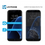 LOVPHONE Samsung Galaxy S7 Edge Temperli Cam Ekran Koruyucu-Black
