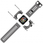 LUNATIK Apple Watch Seri 1 Klf/Silikon Kay (42mm)-Gray