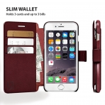 LUPA Apple iPhone 6 / 6S Slim Czdan Klf-Burgundy