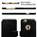 LUPA Apple iPhone 6 / 6S Slim Czdan Klf-Black