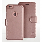 LUPA Apple iPhone 6 / 6S Slim Czdan Klf-Rose Gold