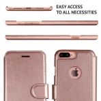 LUPA Apple iPhone 8 Plus Slim Czdan Klf-Rose Gold