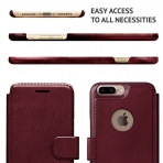 LUPA iPhone 7 Plus Slim Czdan Klf-Burgundy