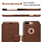 LUPA iPhone 7 Plus Slim Czdan Klf-Light Brown