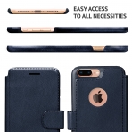 LUPA iPhone 7 Plus Slim Czdan Klf-Navy Blue